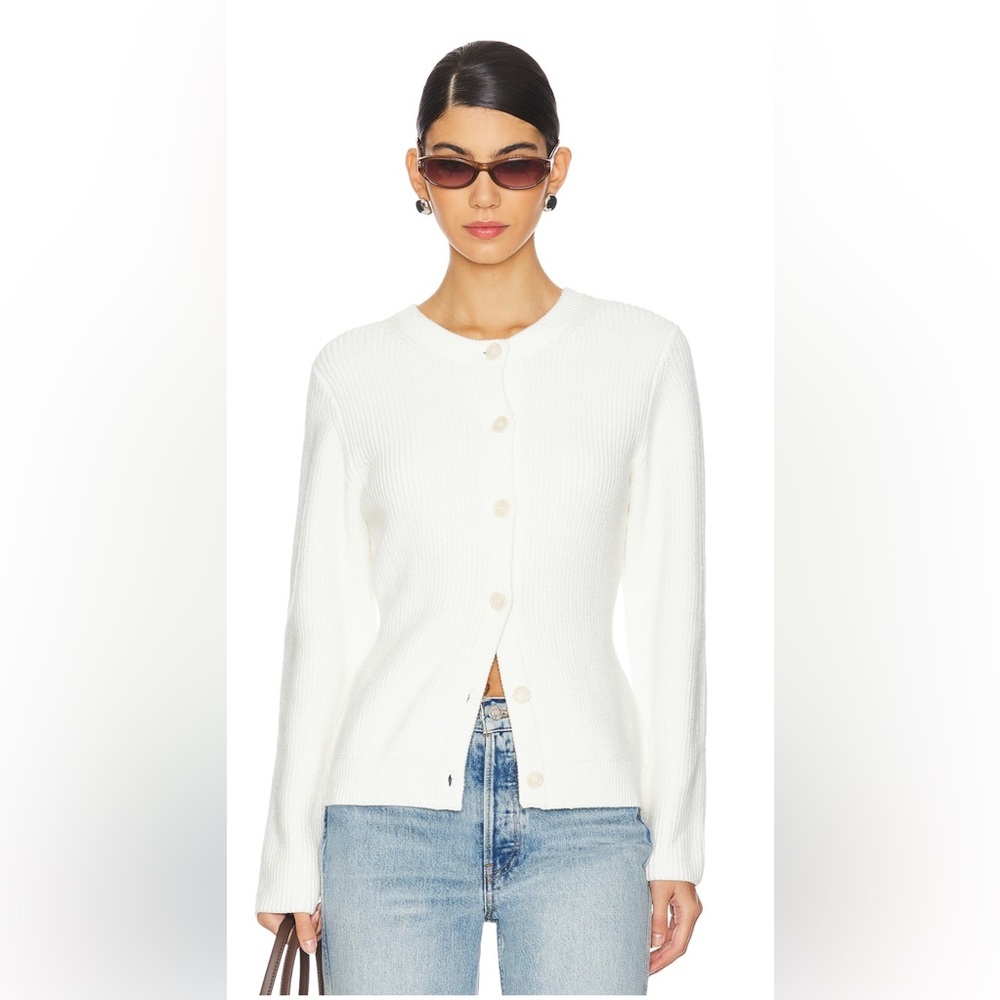 Stitches & Stripes Cardigan in Chalk